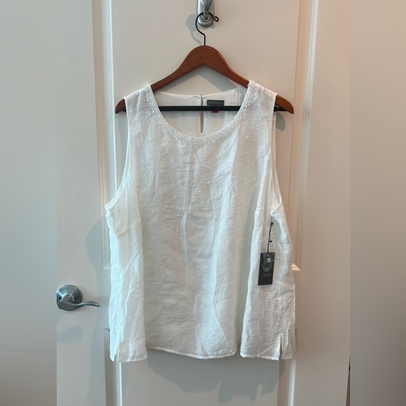 Vince Camuto  Sleeveless Top AFTERGLOW IN IVORY - Picture 1 of 16
